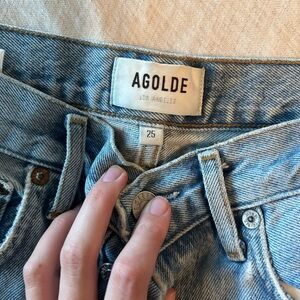 Agolde High Rise Blue Jeans Classic Denim
